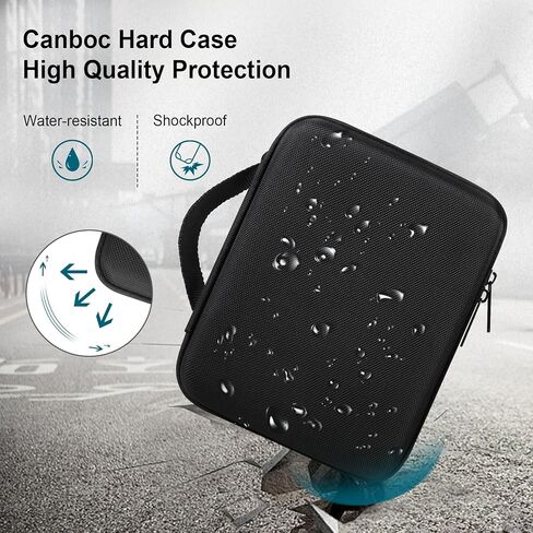 حقيبة حمل صلبة من Canboc لجهاز DYMO LetraTag 200B صانع ملصقات بلوتوث، حقيبة طابعة ملصقات لاسلكية مدمجة تعمل بتقنية البلوتوث تناسب أشرطة الملصقات والبطاريات، أسود (جراب فقط) in Kuwait