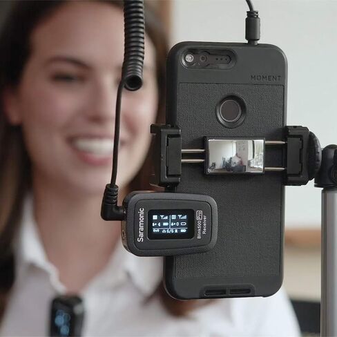 Saramonic Upgraded Blink500 Pro B2 2.4GHz Dual-Channel Wireless Lavalier Microphone for DSLR Video Camera Android iPhone Tablet PC Computer Recording Facebook YouTube Podcast Vlog Interview (B2) in Saudi Arabia