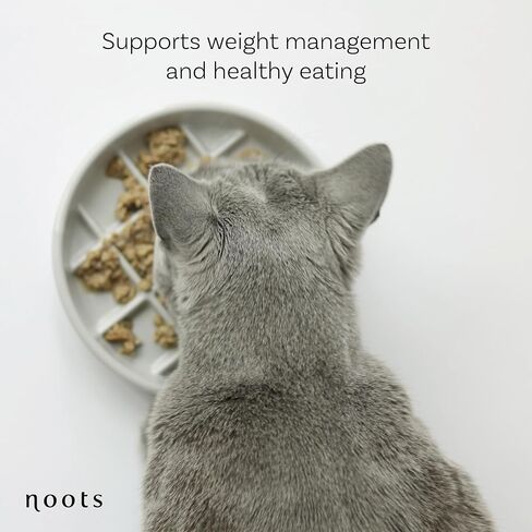 Ceramic Slow Feeder Cat Bowl - Whisker-Friendly, Anti-Vomiting Puzzle Feeder for Cats and Small Dogs, Non-Flip, Interactive Slow Feed Bowl for Weight Management, Dishwasher/Microwave Safe (Blue) in Saudi Arabia