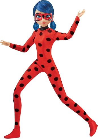 BANDAI Miraculous Ladybug and Cat Noir Toys Ladybug Fashion Doll | Articulated 26cm Ladybug Doll with Accessories Kwami | Marinette Superhero Ladybug Figurine Dolls Range in Saudi Arabia