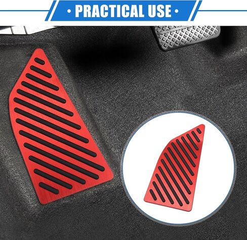 Car Foot Rest Pedal Cover Pad Compatible for Toyota Corolla 2019-2020, Antislip Aluminum Alloy Red in Saudi Arabia