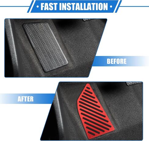 Car Foot Rest Pedal Cover Pad Compatible for Toyota Corolla 2019-2020, Antislip Aluminum Alloy Red in Saudi Arabia