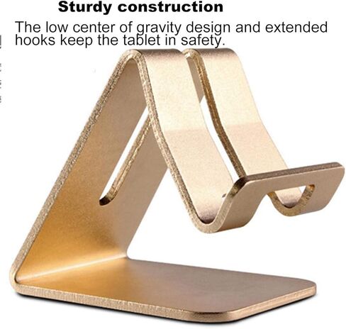 Tablet Stand,Phone Stand,Aluminum Solid Portablet Desktop Holder Dock Compatible with Phone 13 12 11 XR MAX XS Max XR,New iPad 2018 Pro 9.7, 10.5, Air Mini 2 3 4, Kindle Tab (4-13 Inch) -Black in Saudi Arabia