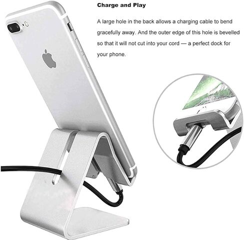 Tablet Stand,Phone Stand,Aluminum Solid Portablet Desktop Holder Dock Compatible with Phone 13 12 11 XR MAX XS Max XR,New iPad 2018 Pro 9.7, 10.5, Air Mini 2 3 4, Kindle Tab (4-13 Inch) -Black in Saudi Arabia