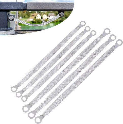 Universal Ground Strap Automotive,3pcs 9.8" x 1/2" & 3pcs 11.8" x 1/2" Grounding Strap,Heavy Duty Ground Strap.Braided Tinned Copper Engine Ground Strap for Vehicle、Automotive、Engine etc. in Saudi Arabia