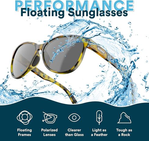Rheos Folly Floating Polarized Sunglasses | 100% UV Protection | Boating & Fishing | Water Sports | Anti-Glare in Saudi Arabia