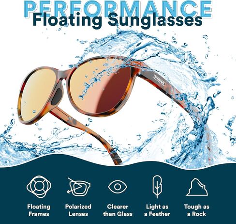 Rheos Folly Floating Polarized Sunglasses | 100% UV Protection | Boating & Fishing | Water Sports | Anti-Glare in Saudi Arabia