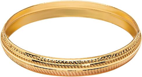 Traditional Indian Designer Stylish Self Design Amritsari Gold Colour Sikh Kada for Men in Saudi Arabia