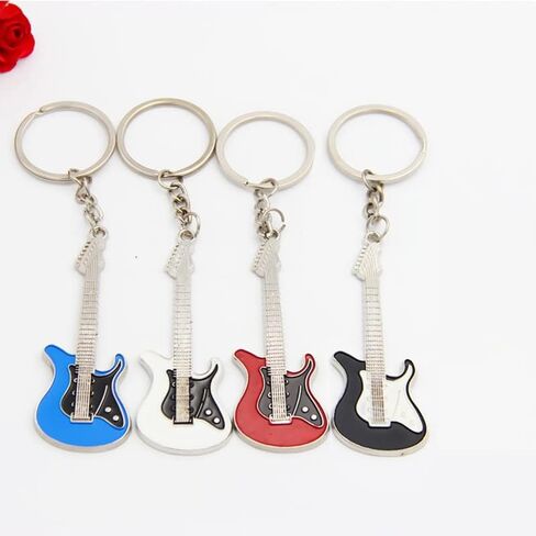 سلسلة مفاتيح جيتار باس للرجال والنساء، هدايا عيد الميلاد لعازف الجيتار الكهربائي للأولاد والبنات، سلسلة مفاتيح جيتار كهربائي للاعبي الجيتار، 4 قطع in Kuwait