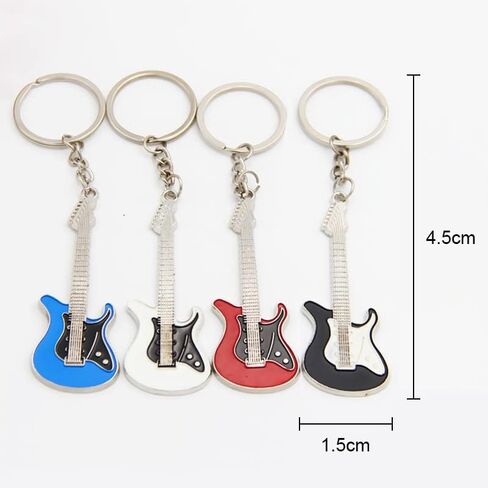سلسلة مفاتيح جيتار باس للرجال والنساء، هدايا عيد الميلاد لعازف الجيتار الكهربائي للأولاد والبنات، سلسلة مفاتيح جيتار كهربائي للاعبي الجيتار، 4 قطع in Kuwait