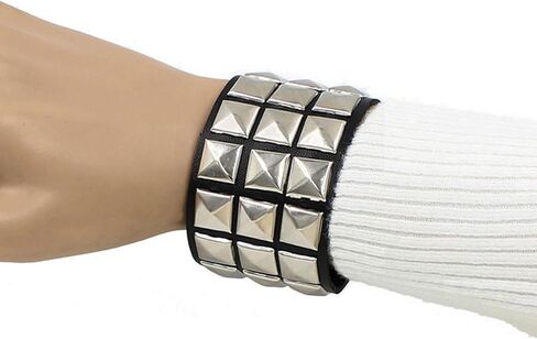 Choistily 3pcs الأساور الجلدية للنساء الرجال رصع الشرير الكفة سوار القوطية مسمار الأساور روك القوطي أساور لراكبي الدراجات النارية هالوين حزب الملحقات in Kuwait