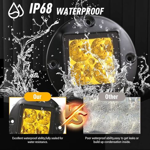 BIGLION.X 4 بوصة العنبر فلوش جبل LED القرون 80W السوبر مشرق الفيضانات القيادة ضوء جولة احتياطية ضوء LED ضوء العمل عكس الضوء شواء جبل ضوء للشاحنات UTV ATV SUV جيب 4x4 سيارة in Kuwait