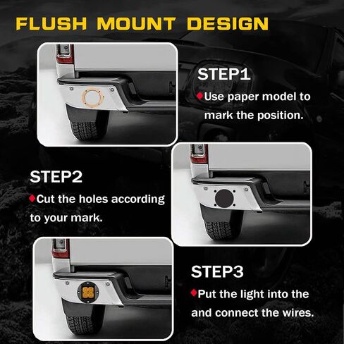 BIGLION.X 4 بوصة العنبر فلوش جبل LED القرون 80W السوبر مشرق الفيضانات القيادة ضوء جولة احتياطية ضوء LED ضوء العمل عكس الضوء شواء جبل ضوء للشاحنات UTV ATV SUV جيب 4x4 سيارة in Kuwait