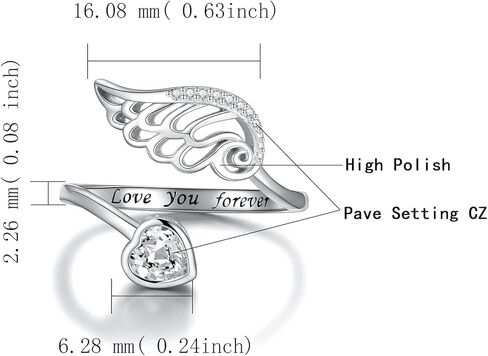 جوهرة الميلاد الجناح قلادة وخاتم 925 فضة جارديان الملاك الجناح قلادة على هيئة ريشة قلادة مجوهرات هدية للنساء الفتيات in Kuwait