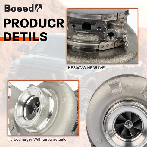 Turbocharger With turbo actuator HE300VG HE351VE Fits for Dodge Ram 2500 3500 ISB 6.7 Cummins Turbo Diesel Holset 2013-2018 Replaces# 68212739AA 3787604 3781632 5601240NX 5494878RX in Kuwait