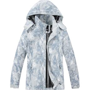 Women's Lightweight Rain Jacket with Hood, Waterproof Travel Jacket