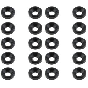TAODAN 20pcs M3 Finishing Countersunk Washers, Head Washers Gaskets Cup Shim for Screw RC/FPV/PC/Drone/Mechanical Accessories Parts, Black