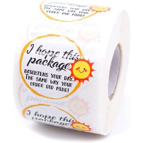 Cute Small Business Stickers,Funny I Hope This Package Brightens Your Day Business Stickers,Thank You Stickers,Packaging Stickers, Mail Envelopes Shipping Stickers for Small Business,500 PCS