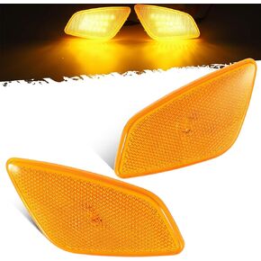 Partsam Driver and Passenger Side Marker Lights Lamps Assembly Compatible with Wrangler TJ 1997-2006 Park Turn Signal Corner Lights Lamps Left & Right 55155629AC 55155628AC