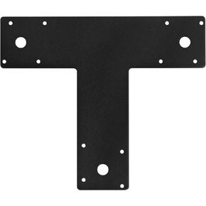 2 Pcs 3" Width T Tie Plate Connector, Fit for 4x4 Post to Beam, Steel Repair Fixing Bracket, 12"x 10", Thickness 4mm