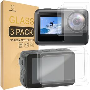 Mr.Shield Screen Protector compatible with AKASO Brave 7 LE Camera [3+3PCS] [Front+Back] [Tempered Glass] [Japan Glass with 9H Hardness]