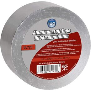 IPG Aluminum Foil Tape, 2" x 30 yd, Silver (Single Roll)