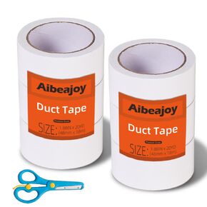 Duct Tape 1.88 Inch X 20 Yards *6 Rolls White Duct Tape Colors Waterproof Duct Tape Colored Duct Tape Multipack for Arts Heavy Duty Duct Tape Color Duct Tape Rolls