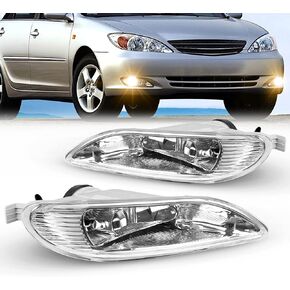 Fog Lights Fog Lamps Assembly Kit for 2002-2004 Camry 2005-2008 Corolla 2002-2003 Solara with 9006 12V 55W Halogen Bulbs included Switch and Wiring Kit -1 Set