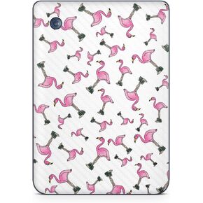 Carbon Fiber Tablet Skin Compatible with Kobo Clara 2E (2022) - Cool Flamingo - Premium 3M Vinyl Protective Wrap Decal Cover - Easy to Apply | Crafted in The USA by MightySkins
