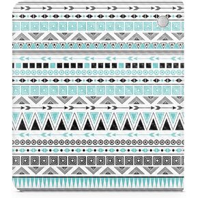 Carbon Fiber Tablet Skin Compatible with Kobo Libra 2 (2023) - Turquoise Tribal - Premium 3M Vinyl Protective Wrap Decal Cover - Easy to Apply | Crafted in The USA by MightySkins