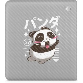 Carbon Fiber Tablet Skin Compatible with Kobo Libra 2 (2023) - Panda Kawaii - Premium 3M Vinyl Protective Wrap Decal Cover - Easy to Apply | Crafted in The USA by MightySkins