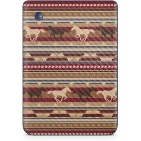 Carbon Fiber Tablet Skin Compatible with Kobo Clara 2E (2022) - Western Horses - Premium 3M Vinyl Protective Wrap Decal Cover - Easy to Apply | Crafted in The USA by MightySkins