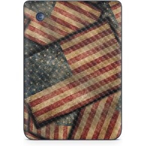 Carbon Fiber Tablet Skin Compatible with Kobo Clara 2E (2022) - Vintage American - Premium 3M Vinyl Protective Wrap Decal Cover - Easy to Apply | Crafted in The USA by MightySkins