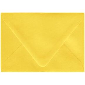 Lemon Drop Yellow A1 Euro Flap Envelopes, 3 5/8 x 5 1/8 inches, Set of 10, Made from Pop-Tone Paper