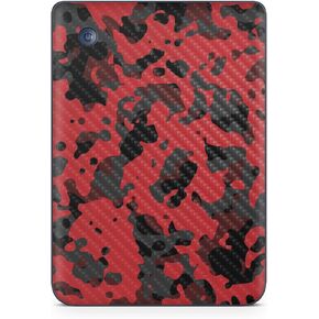Carbon Fiber Tablet Skin Compatible with Kobo Clara 2E (2022) - Red Modern Camo - Premium 3M Vinyl Protective Wrap Decal Cover - Easy to Apply | Crafted in The USA by MightySkins