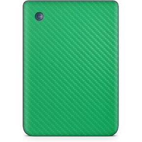 Carbon Fiber Tablet Skin Compatible with Kobo Clara 2E (2022) - Solid Green - Premium 3M Vinyl Protective Wrap Decal Cover - Easy to Apply | Crafted in The USA by MightySkins