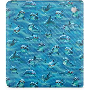 Carbon Fiber Tablet Skin Compatible with Kobo Libra 2 (2023) - Dolphin Gang - Premium 3M Vinyl Protective Wrap Decal Cover - Easy to Apply | Crafted in The USA by MightySkins