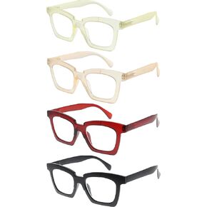 نظارات القراءة Eyekepper للنساء 4 عبوات من نظارات القراءة الأنيقة +1.50
