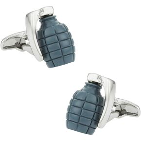 Green Grenade Pair Cufflinks in a Presentation Gift Box Perfect for Travel - Great from Groomsmen for Wedding