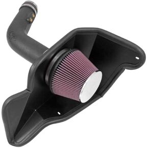 K&N Cold Air Intake Kit: Increase Acceleration & Engine Growl, Guaranteed to Increase Horsepower up to 7HP: Compatible with 3.7L, V6, 2015-2017 FORD (Mustang), 57-2594