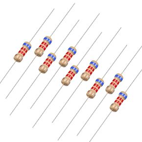 uxcell 50Pcs 6.2K Ohm Resistor, 1/4W 5% Tolerance Carbon Film Resistors, 4 Bands for DIY Electronic Projects and Experiments