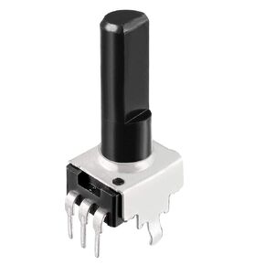 uxcell Carbon Film Potentiometer 100K Ohm Variable Resistors Single Turn Rotary Half Shaft D Type D Type Design 5pcs