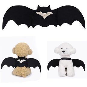 Dog Bat Wings Halloween Costume for Cat Dog Pet Halloween Bat Wing Dog Bat Costume Halloween Decoration Pet Apparel Cosplay (Medium)