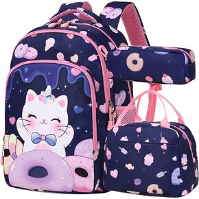 Backpack for Girls School Backpack for Girls Elementary Girls Backpack with Lunch Box Back to School Bag Bookbag