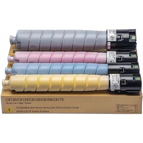Extra High-Yield Toner Cartridge Replacement for Xerox AltaLink C8130 C8135 C8145 C8155 C8170 Printer for Xerox 006R01746 006R01747 006R01748 006R01749, Black:59,000 Pages,Color:21,000 Pages