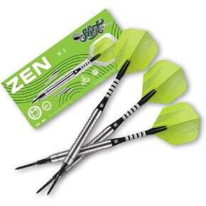 Shot! Darts Zen Ki-Soft Tip Dart Set-Center Weighted-80% Tungsten Barrels