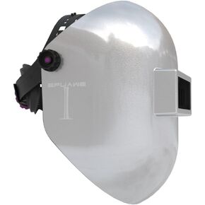Black Flip Up Chopped Fiberglass Sugar Scoop Welding Helmet, Medium Cut top and Bottom Sugar Scoop Pipeline Welding Hood