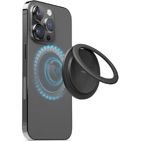 elago Magnetic Phone Ring Holder Compatible with MagSafe for iPhone15, iPhone 14,iPhone 13,iPhone 12 Series -Finger Ring,Cell Phone Ring, Prop Up Stand, MagSafe Kickstand (White)