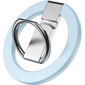 Aporia - Compatible for MagSafe Phone Ring Holder for iPhone +12 Mini Pro Max Plus Finger Ring Grip Stand | Removable Detachable Metal Gripper (Black Version 2)