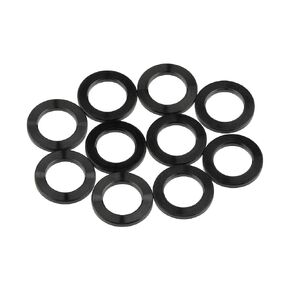 Titanium Ti Flat Washer for M8 M10 Bolt Screw Pack of 10 (M8, Black)